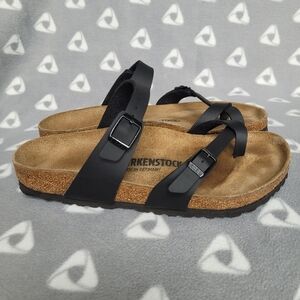 Birkenstock Mayari Womens 9 EU40 Birko Flor Black Sandals